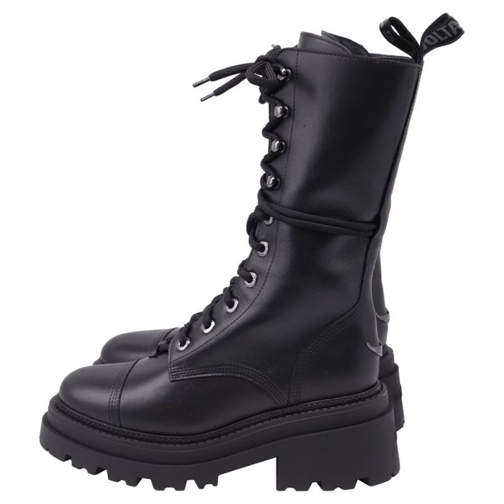 Zadig & Voltaire Ride High-Top Boots in Black Leather - Picture 4 of 11